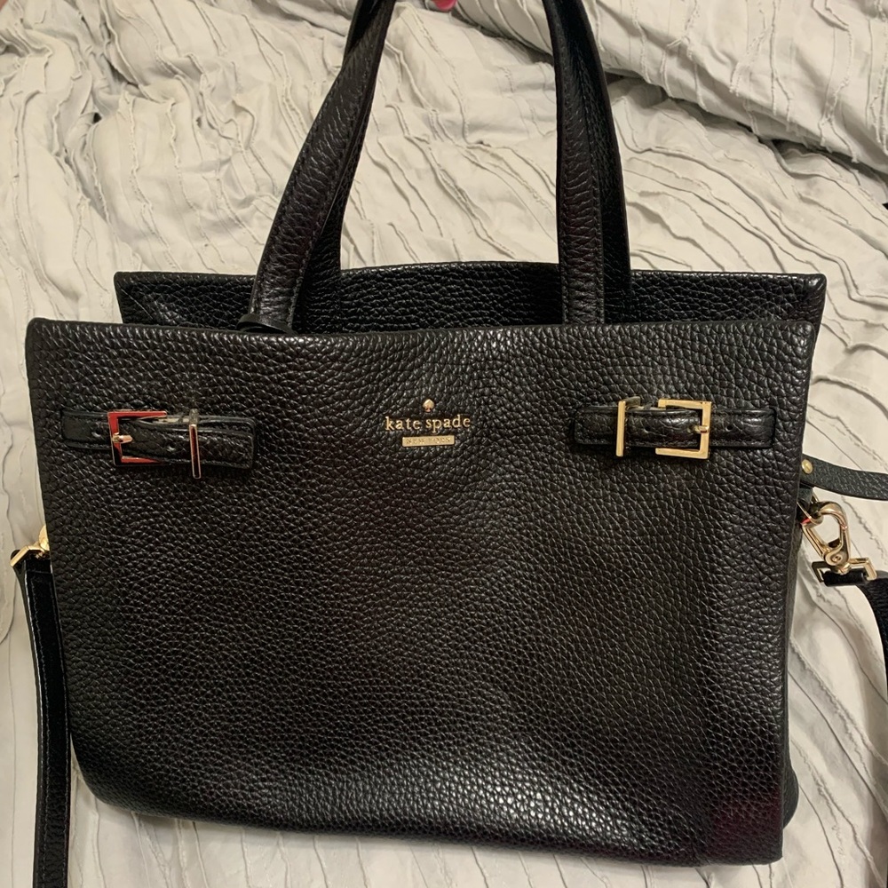 Kate Spade Black leather tote